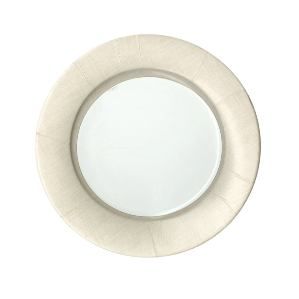 Linen Border Natural Salad Plates