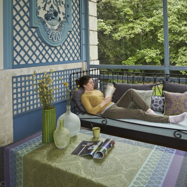 Bastide Olive Coated Table Linens