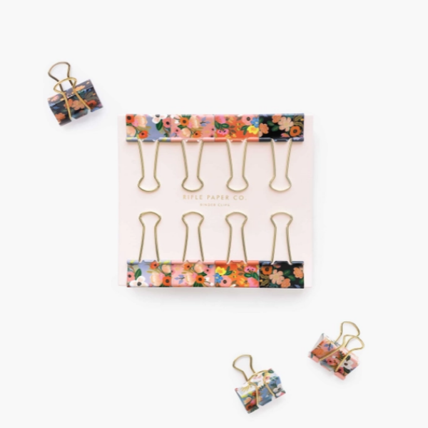 Lively Floral Binder Clips