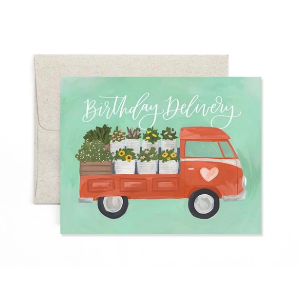 Flower Truck Birthday Card