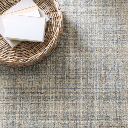 Harris Blue/Brown Micro Hooked Wool Rug
