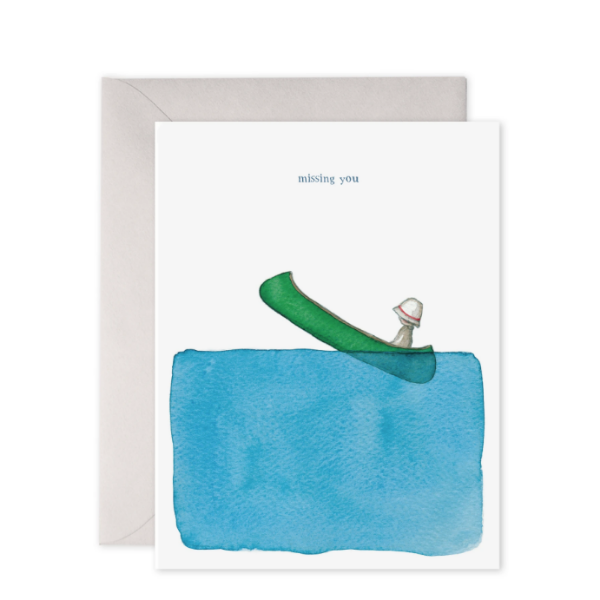 Missing You Canoe Card