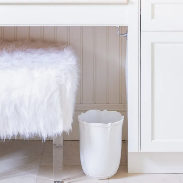 Berry & Thread Whitewash Wastebasket