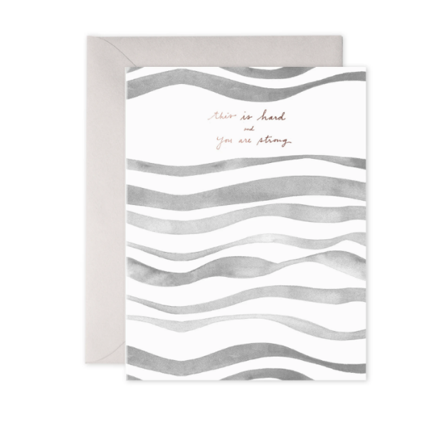 Grey Waves Card