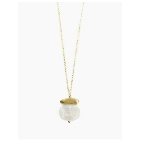 Pebble with Moonstone Necklace