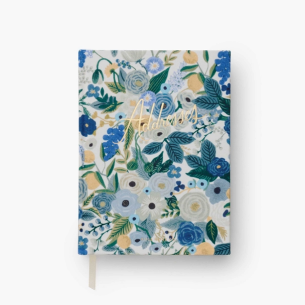 Garden Party Blue Address Book