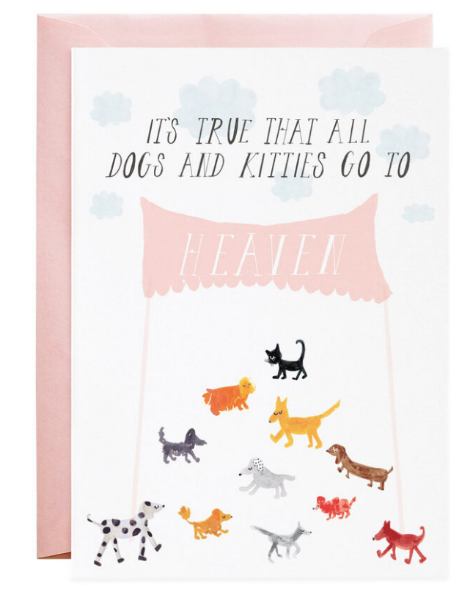 Doggies in Heaven Sympathy Card