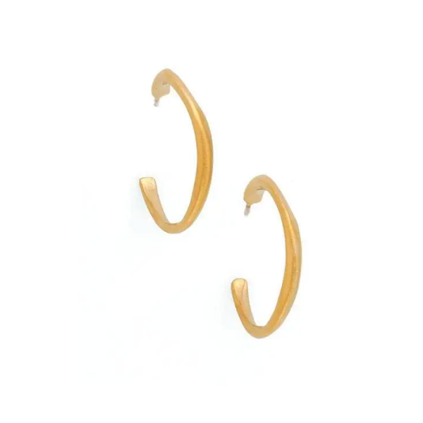 Thin Hoop Earrings- Vermeil
