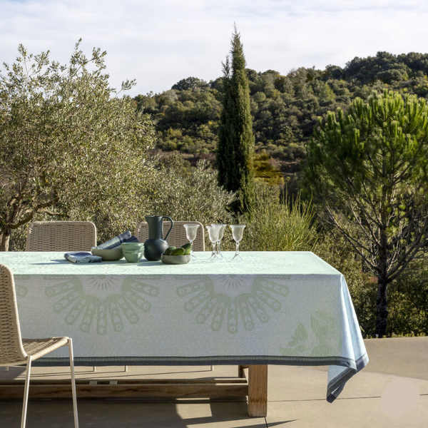 Jardin d' Orient Light Green Table Linens