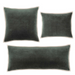 Gehry Velvet/Linen Pillow-Everglade