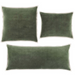 Gehry Velvet/Linen Pillow-Sage