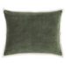 Gehry Velvet/Linen Pillow-Sage