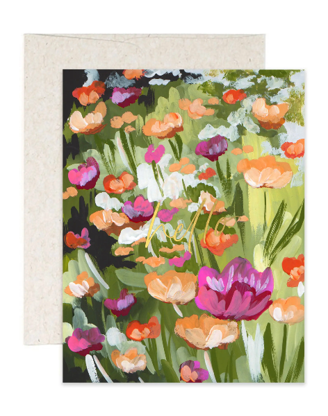 Hello Poppy Field Card