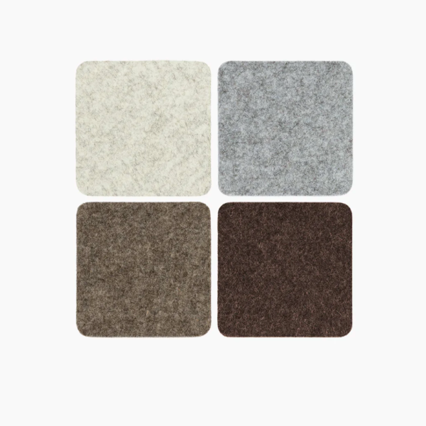 4-Pack Square Felt Coaster-Earth
