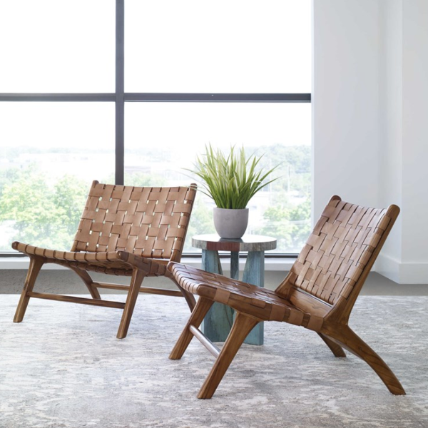 Woven Leather Chair