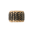 Woven Rattan Napkin Ring: Black Set/4