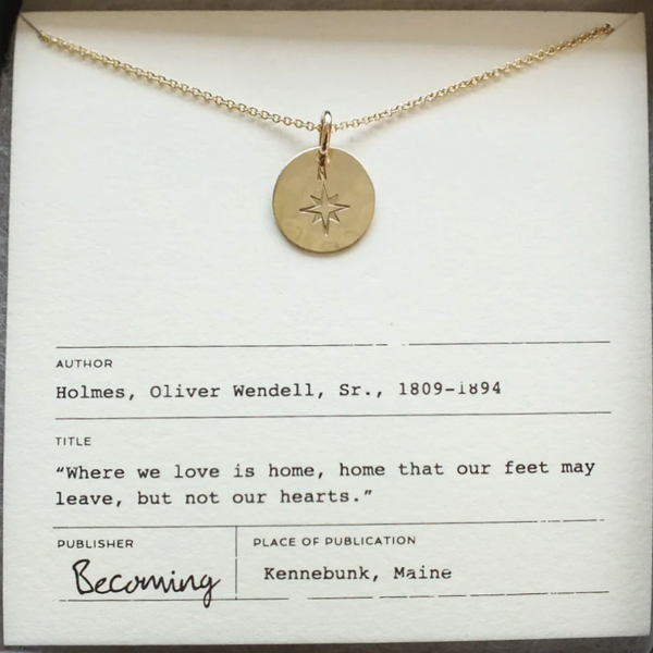 North Star Round Charm Necklace