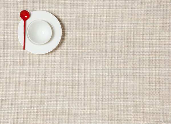Rectangular Placemats: Mini Basketweave Parchment