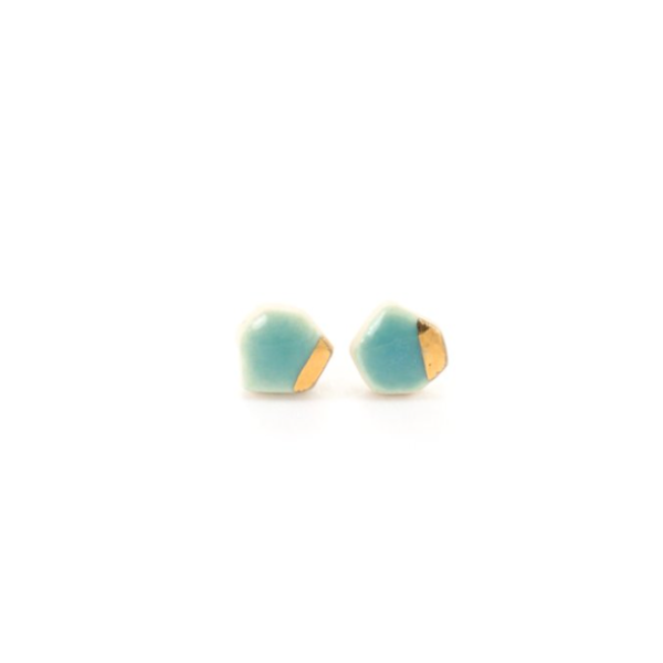 Tiny Geo Studs- Slate
