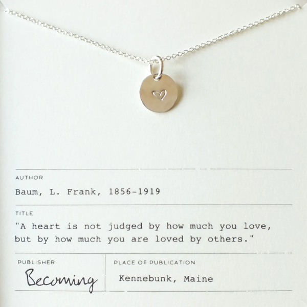 Heart Necklace: Sterling Silver