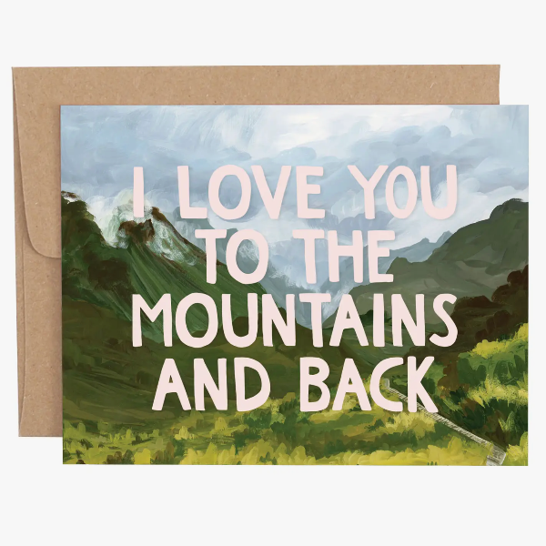 Mountains and Back Card (Pink)