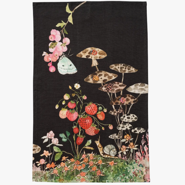 Snail in the Night Tea Towel