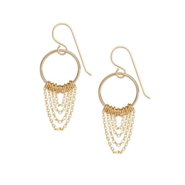 Sienna Circle Drape Earrings