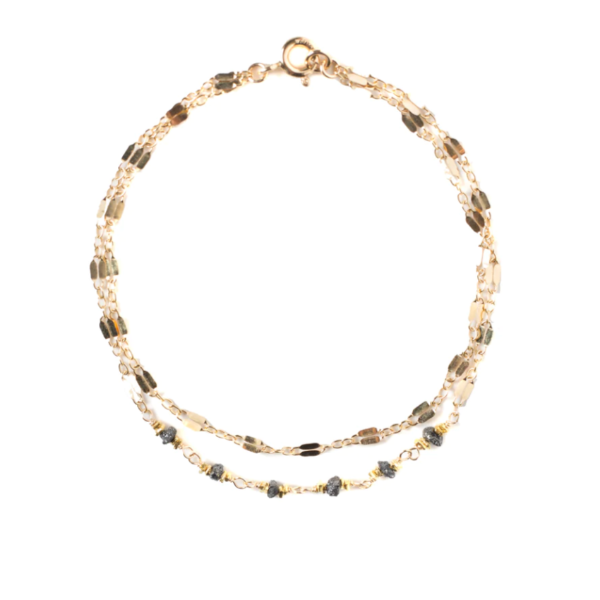 Marisol Gray Double Strand Bracelet
