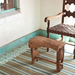 Blue Heron Stripe Handwoven Cotton Rug