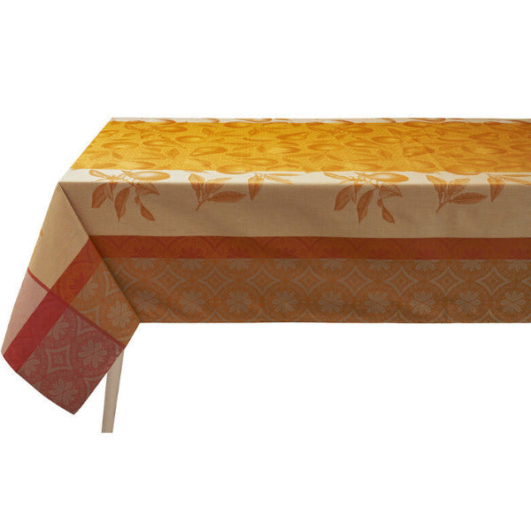 Arriere-Pays Orange Coated Table Linens