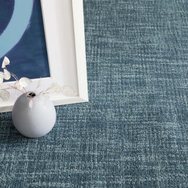 Crosshatch Wool Rug: Denim