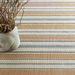 Blue Heron Stripe Handwoven Cotton Rug