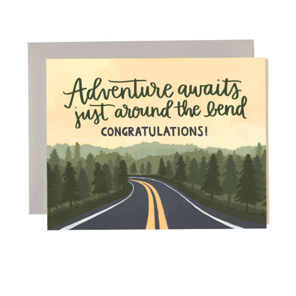 adventure awaits graduation card