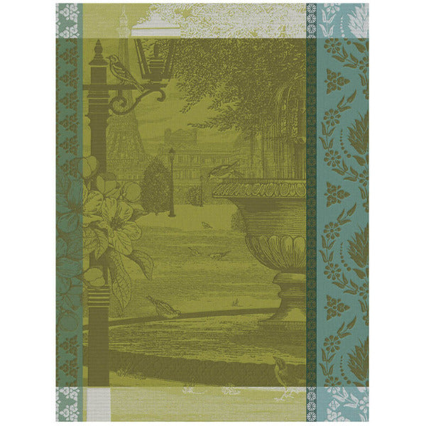 Jardin Parisien Green Tea Towel