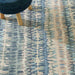 Paint Chip Blue Micro Hooked Wool Rug