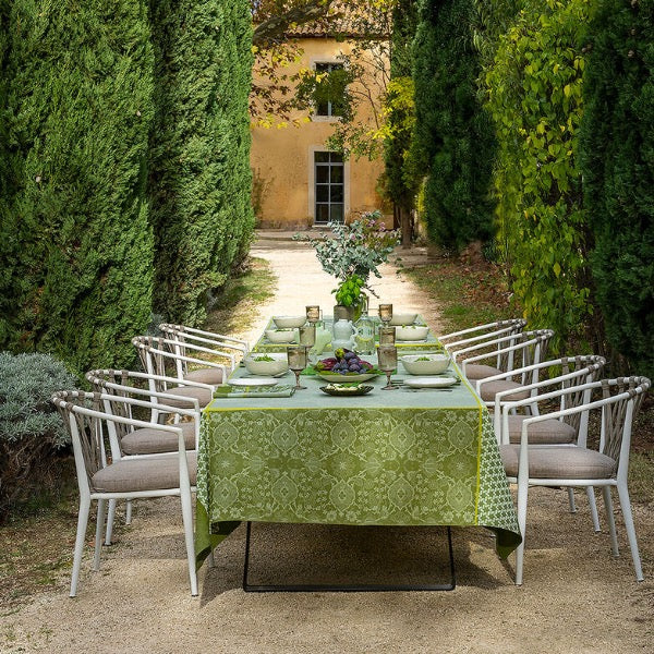 Voyage Iconique Green Coated Table Linens